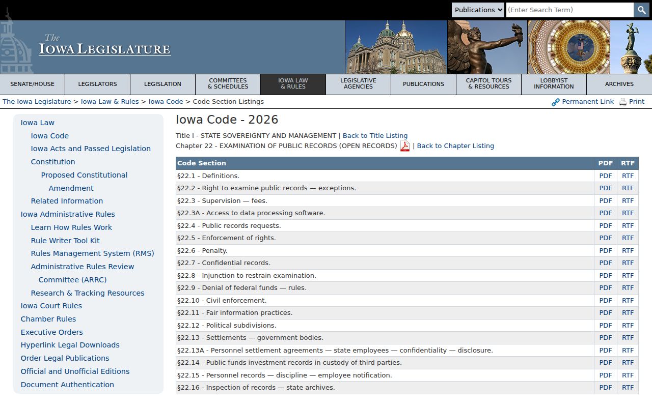 Belmond criminal history Iowa Open Records Law