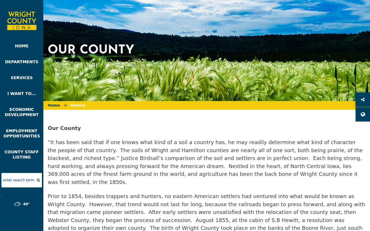 Clarion criminal history Wright County seat history