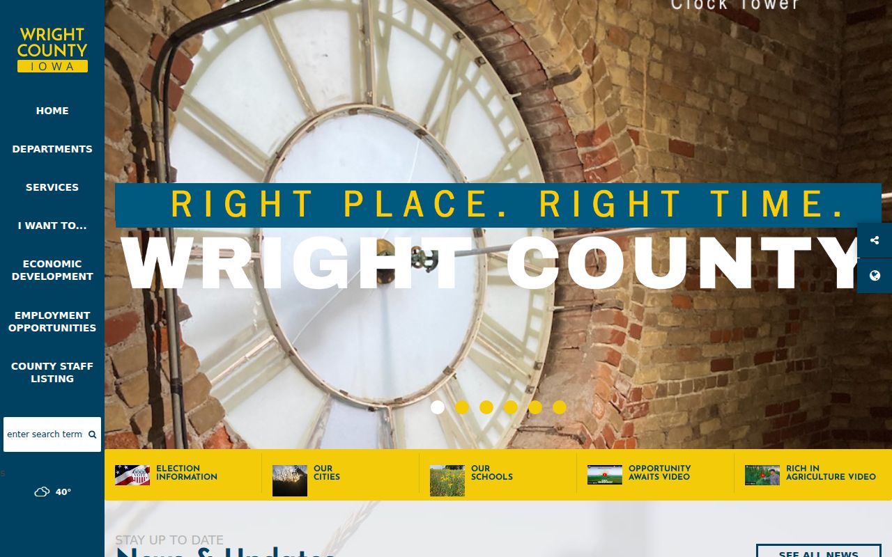 Wright County criminal records government homepage