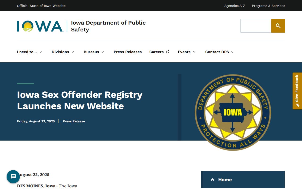 Wright County sex offender registry redesign announcement